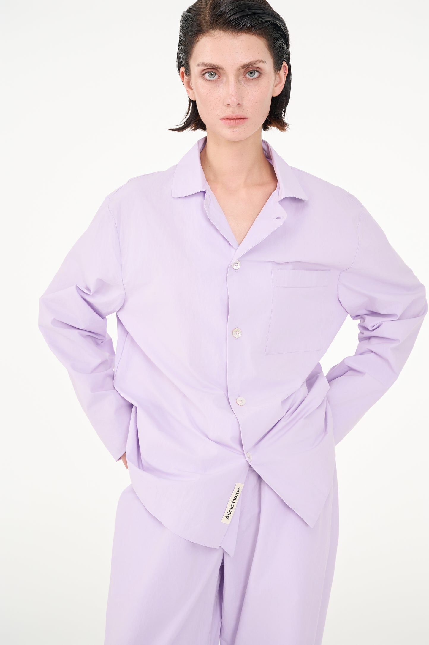 Poplin long-sleeved loungewear