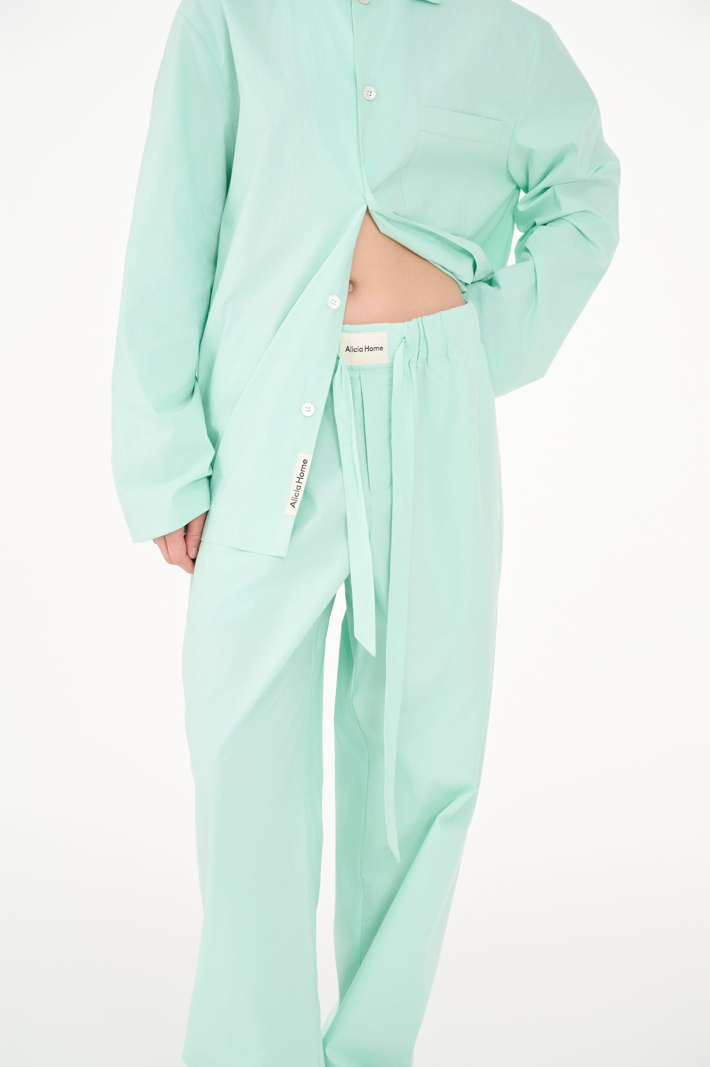 Poplin long-sleeved loungewear