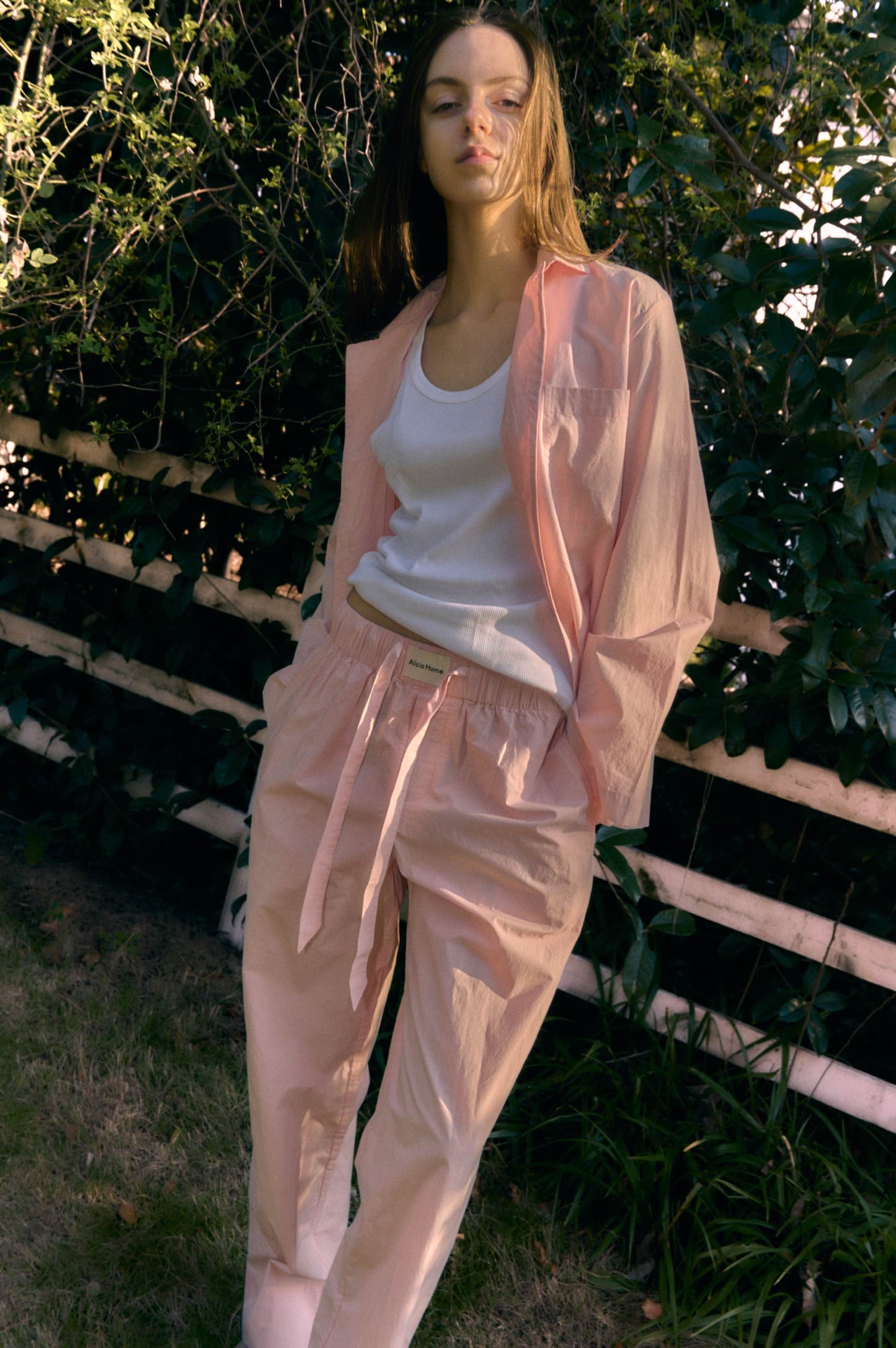 Poplin long-sleeved loungewear