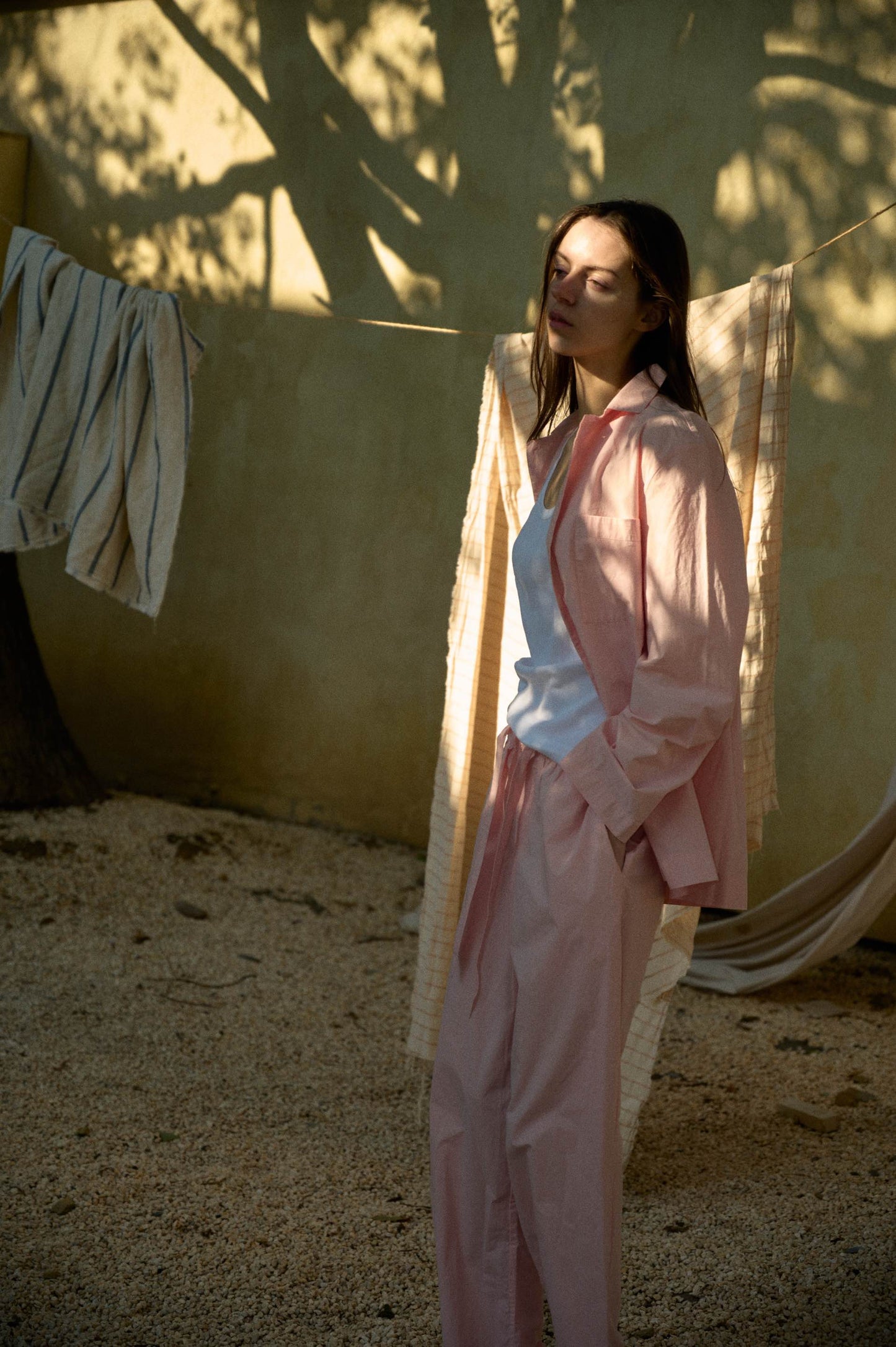 Poplin long-sleeved loungewear