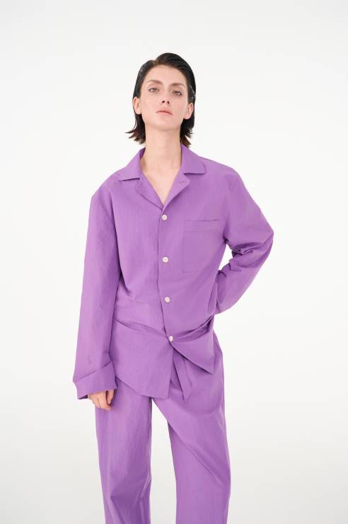 Poplin long-sleeved loungewear