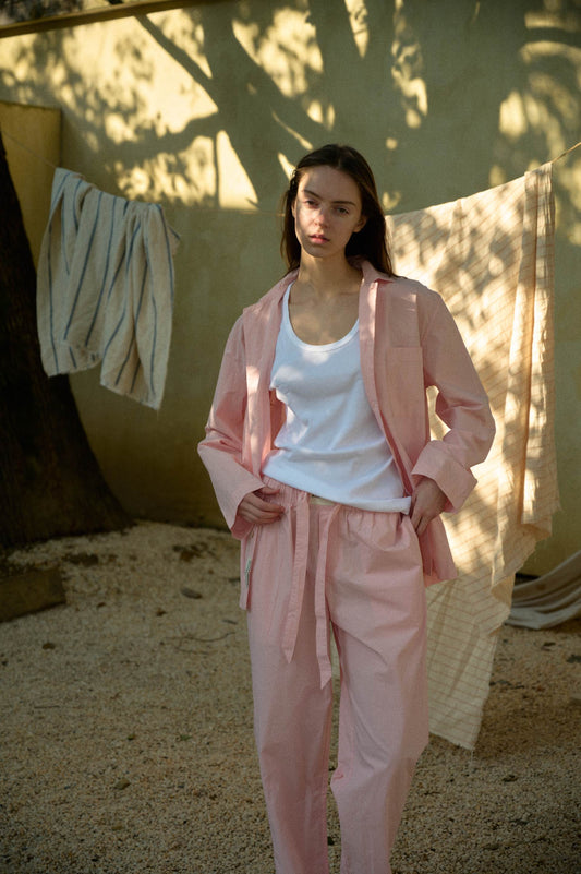 Poplin long-sleeved loungewear